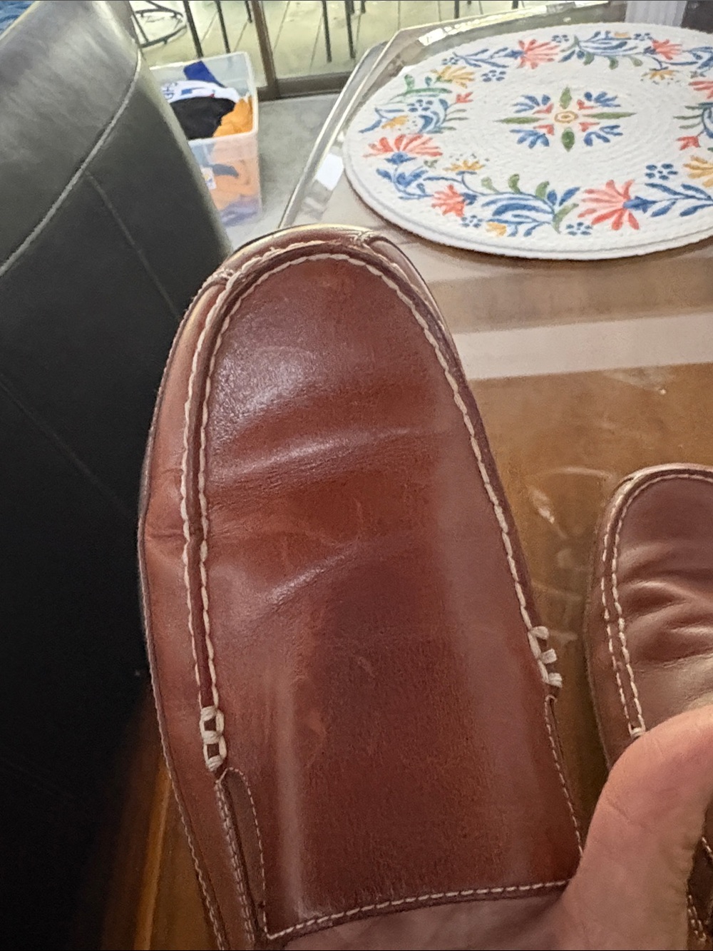 Rockport Chestnut Brown Leather Slip-On Loafers